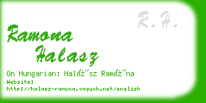 ramona halasz business card